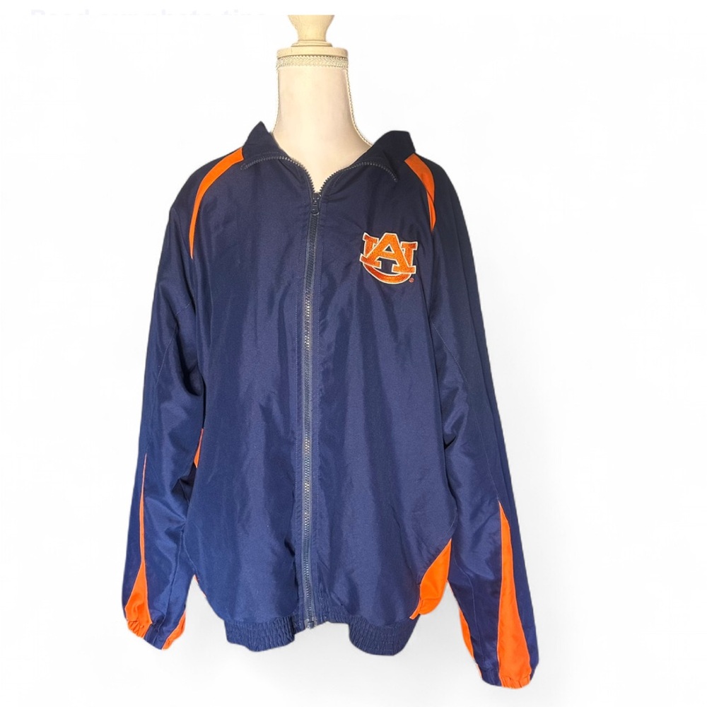 Auburn Essex Licensed Vintage Medium Zip Jacket with Logo Patches Retro Style